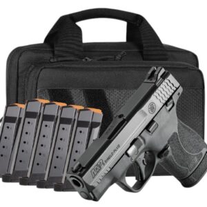SMITH & WESSON M&P 9 SHIELD PLUS 9MM 3.1IN BARREL 13RD OR TS CARRY ON BUNDLE WITH SAVIOR SPECIALIST BAG AND 6 TOTAL MAGS 14724