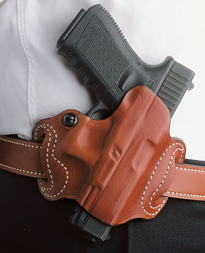 DESANTIS MINI SLIDE HOLSTER - OWB RH LEATHER SIG P365 TAN