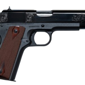 COLT 1911 GOVERNMENT CLASSIC 45ACP 5IN BARREL 7RD BLACK DLC/GOLD SCROLL BARLEYCORN O1911C-CX003T