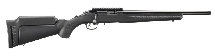 RUGER AMERICAN RIMFIRE 22LR 16.1IN BARREL 10RD BLACK TB SCOPE RAIL STD LOP 8391