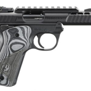 RUGER MARK IV 22/45 LITE 22LR 4.4IN BARREL 10RD BLACK OVERSIZED G10 GRIPS ADJUSTABLE REAR SIGHT PICATINNY RAIL NON-THREADED MA 43959
