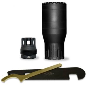 YHM FAT CAT 5.56MM SUPPRESSOR, with sRx MOUNT, CAT ENDCAP YHM-2210-MB-28