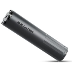 BOSS GUILLOTINE - 1/2-28 - STANDARD END CAP 5.56 DEDICATED DUTY RATED SILENCER STAINLESS NITRIDED CORE STANDARD END CAP NON-GAS BLOWBACK ACTION (BOLT GUN PISTON ETC) GU-15060-556-SS-12-SE-BLK