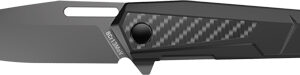 REAL AVID RAV-5 KNIFE ASSISTED - FOLDING 3.4" BLD BLACK ALUM.