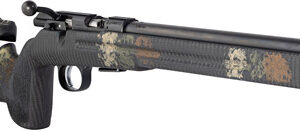 CZ 457 VARMINT 22LR 16" BLUE - THREADED MANNERS CAMO STOCK