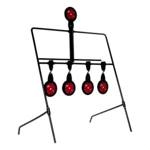 EZ-Aim Deflector Resetting Spinner Target System 16"W x 22.25"H Black Red