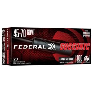 Federal Subsonic Rifle Ammunition .45-75 Govt 300gr SP 1000 fps 20/ct