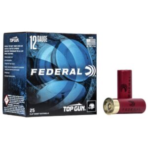Federal Top Gun Shotshell 12 ga 2 3/4" 1-1/8 oz 1200 fps #8 25/ct