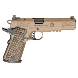 Springfield 1911 TRP AOS Coyote Handgun 9mm Luger 9rd Magazines(3) 5" Barrel Optic Cut and Light Rail
