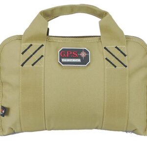 G-Outdoors Double Pistol Case with Magazine Storage & Dump Cup-Tan
