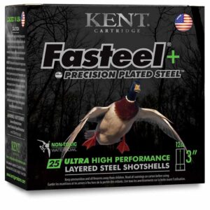 Kent Fasteel + Precision Plated Steel Waterfowl Shotshells 12ga 3" 1-1/4oz 1450 fps #4 & #6 25/ct