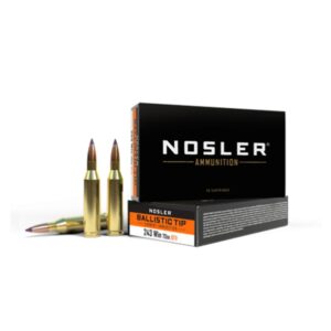 Nosler Ballistic Tip Varmint Rifle Ammunition .243 Win 70gr PT 3500 fps 20/ct