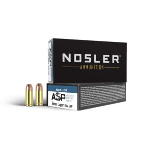 Nosler ASP Handgun Ammunition 9mm Luger 115 gr JHP 1170 fps 50/ct