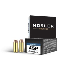 Nosler ASP Handgun Ammunition .40 S&W 180 gr JHP 1005 fps 20/ct