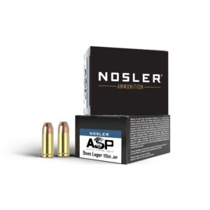 Nosler ASP Handgun Ammo 9mm Luger 115 gr JHP 1170 fps 20/ct