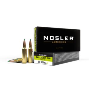 Nosler Ballistic Tip Hunting Rifle Ammunition .300 WSM 165gr PT 3125 fps 20/ct
