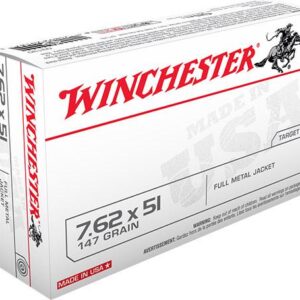 Winchester USA Rifle Ammunition 7.62 Nato 147 gr FMJ 20/ct