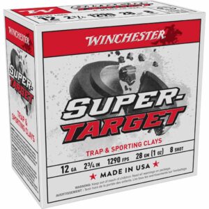 Winchester Super Target Shotshells 12 ga 2-3/4" 1 oz 1290 fps #8 25/ct