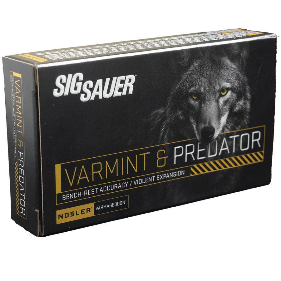 Sig Sauer Varmint & Predator Rifle Ammunition .223 Rem 40gr PT 3650 fps 20/ct