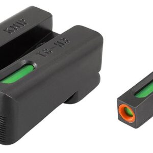 Truglo TFX Pro Tritium/Fiber-Optic Day/Night Sights Fit Kimber 1911 models w/ FIXED REAR SIGHT - Orange Outline Front/Rear Green