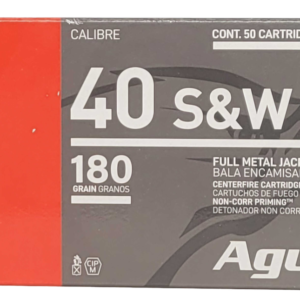 Aguila Ammunition .40 S&W Handgun Ammo - 180 Grain | FMJ Flat Nose | 50rd Box