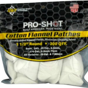PRO SHOT CLEANING PATCH COTTON - FLANNEL 6MM-.30 1 1/2" 300CT