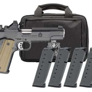 SPRINGFIELD ARMORY 1911 OPERATOR AOS 45ACP 5IN BARREL 8RD BLACK U-NOTCH W/TRITIUM 4MAGS PO9230AOS-PAC