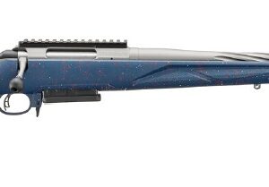 RUGER RUG AMER G2 308 WIN 20IN BARREL 3RD SS TB W/MB 250TH YR ANNIV ENG ON RCV BLUE SYN STOCK W/ RED AND WH SPLATTER 56931