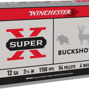 WINCHESTER SUPER-X 12GA 3.5" - #4 BUCK 54 PELLETS 5RD 50BX/CS