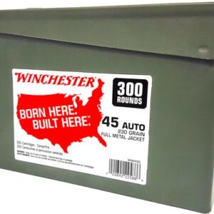 WINCHESTER 45 ACP 230GR FMJ-RN - CASE OF (2) 300RD CANS
