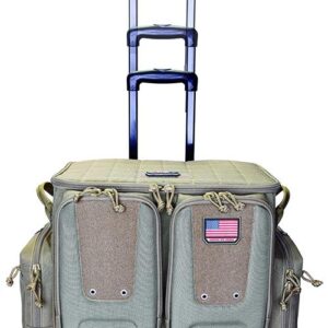 Tactical Rolling Range Bag Holds 10 handguns Tan