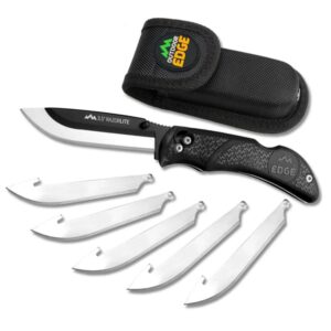 Outdoor Edge RazorPro L Replaceable Blade Hunting Knife 3-1/2" Drop Point Blade Black