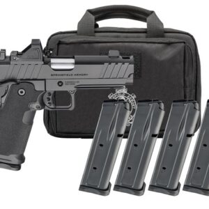 SPRINGFIELD ARMORY 1911 DS PRODIGY AOS COMP 9MM 4.25IN BARREL 20RD BLACK U-NOTCH W/TRITIUM 4MAGS PH9117AOS-COMP-PAC
