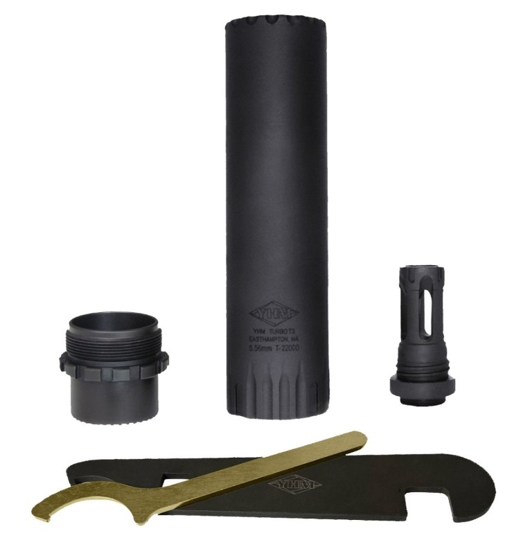 YHM TURBO T3 5.56MM SUPPRESSOR with FLASH HIDER YHM-2175-28