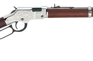 HENRY H4 SILVER EAGLE 17HMR - 20" OCTAGON WALNUT ENGRAVED