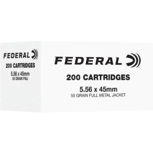 Federal American Eagle Rifle Ammunition 5.56mm 55gr FMJ 3165 fps 200/ct