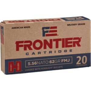 Hornady Frontier NATO Rifle Ammunition 5.56mm 62 gr FMJ 3060 fps 150/ct (Oriented)