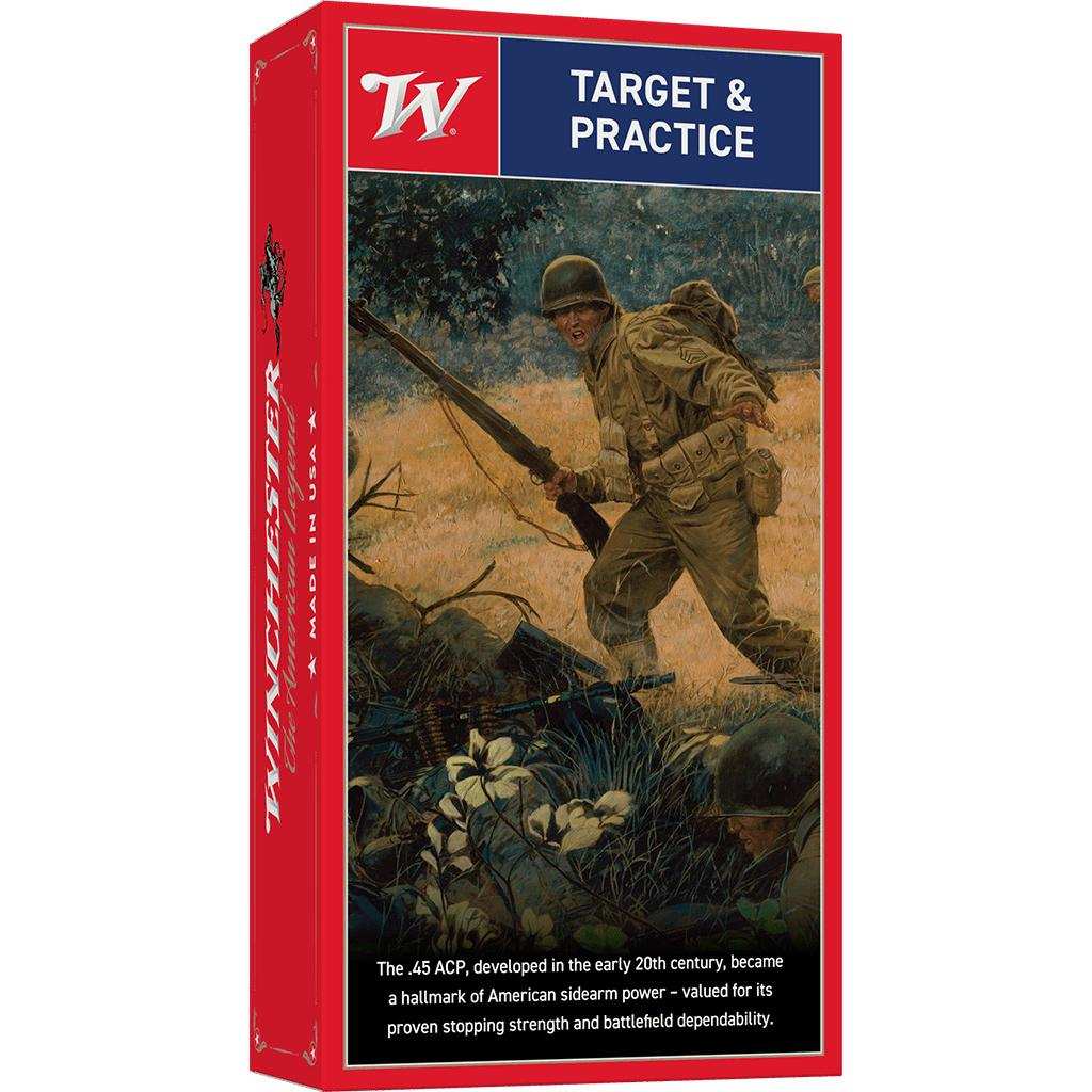 Winchester USA 250th Anniversary Handgun Ammunition .45 Auto 230gr FMJ 835 fps 50/ct