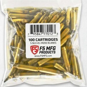 F5 MFG M200 Mil Spec 5.56 Blanks - 100 Cartridges | Bulk Packaging