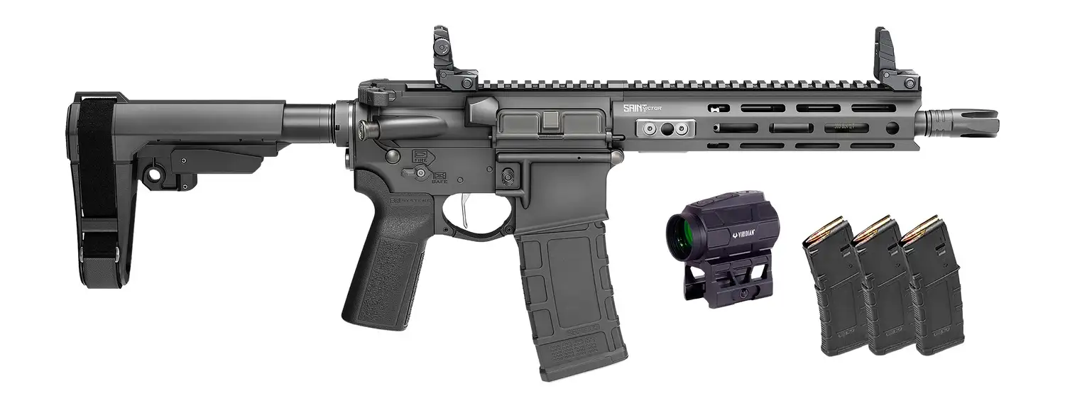SPRINGFIELD ARMORY SAINT VICTOR 300 BLK 9.5IN BARREL 10RD BLACK W/SB TACTICAL SBA3 BRACE STV995300BLCV2SBAPAC