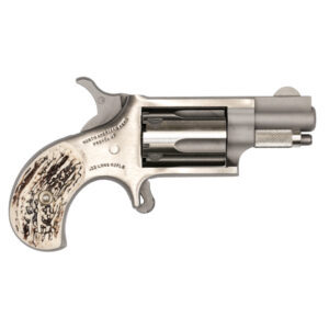 NAA 22LR 1 1/8IN BARREL 5RD SS FAUX STAG GRIP NAA-22LR-GSTG
