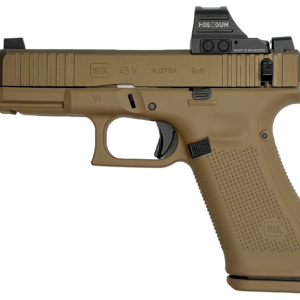 GLOCK 45V SHARK PUPPY FDE 9MM THREADED BARREL 17RD SAVIOR BAG HOLOSUN 407C OPTIC NO SUPPRESSOR PV4550203SPFDE-NS