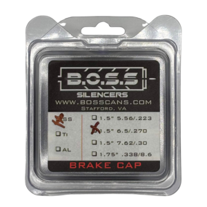 BOSS 6.5/.270 END CAP FOR 1.5IN BOSS SILENCER MODELS ONLY STAINLESS  END CAP BRAKE BLACK EC-150-65-SS-BR-BLK