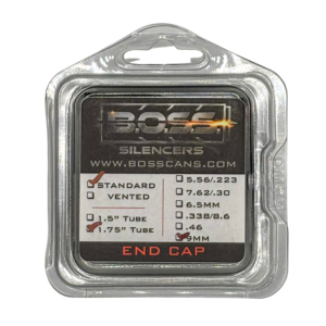 BOSS 9MM END CAP FOR 1.75IN BOSS SILENCER MODELS ONLY STAINLESS END CAP STANDARD BLACK EC-175-9MM-SS-SE-BLK