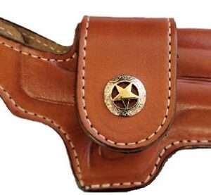 BOND ARMS DRIVING HOLSTER RH - THUMBSNAP LEATHER TAN W/STAR