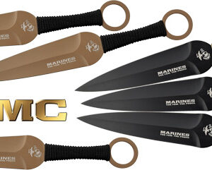 MC USMC 9" SPEAR POINT - THROWING KNIVES 6-PACK BLK/FDE