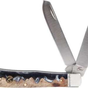 ABKT ROPER LAHAR SERIES 2BLADE - TRAPPER 3.25" WOOD RESIN HNDL