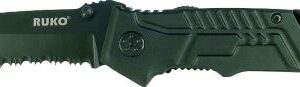 RUKO FOLDER SPRING ASSIST - 3.25" RUBBER BLACK HANDLE