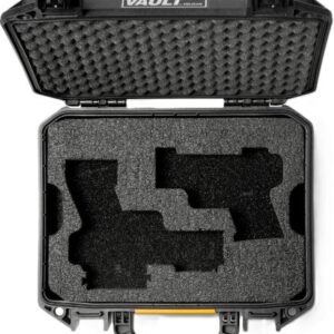 PELICAN PRECUT VAULT FOR 2 - GUNS AND MAGS UNIVERSAL BLACK