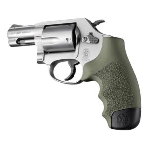 Hogue Overmolded Rubber Full Size Monogrip S&W Round Butt J-Frame Revolvers OD Green